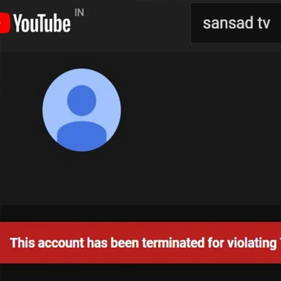 <strong>YouTube suspends Sansad TV account </strong>-thumnail