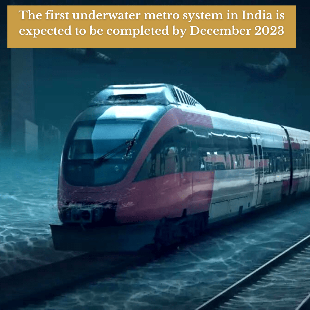 The first underwater metro system in India is expected to be completed by December 2023-thumnail