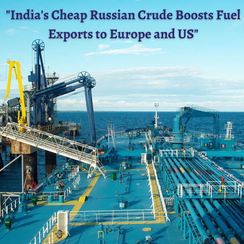 “India’s Cheap Russian Crude Oil Boosts Fuel Exports to Europe and US”-thumnail