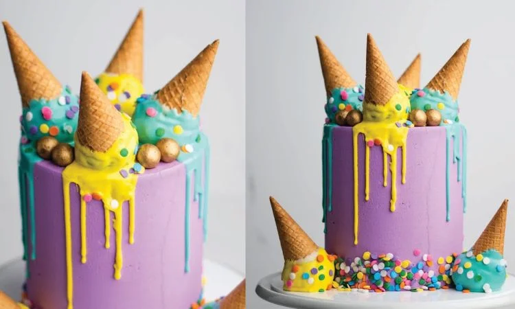 ice cream drip cake- one of the best birthday cake designs