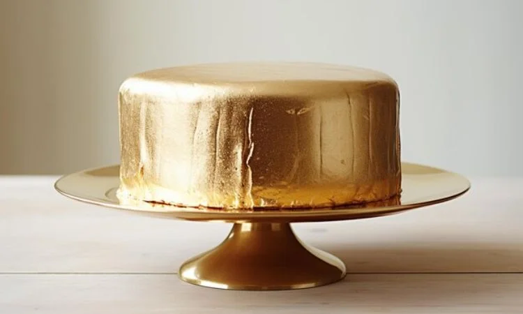 metallic finishes cakes