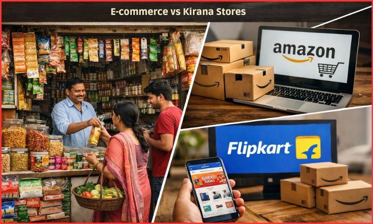 e-commerce vs kirana stores