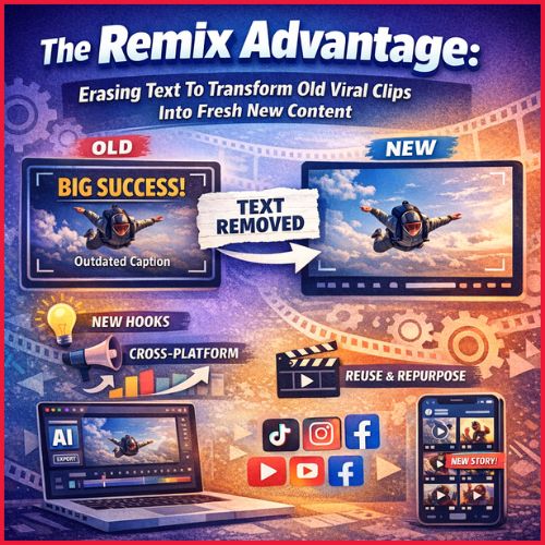 The Remix Advantage: Erasing Text To Transform Old Viral Clips Into Fresh New Content-thumnail