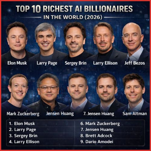 Top 10 Richest AI Billionaires in the World (2026) – Net Worth, Companies & Future Trends-thumnail