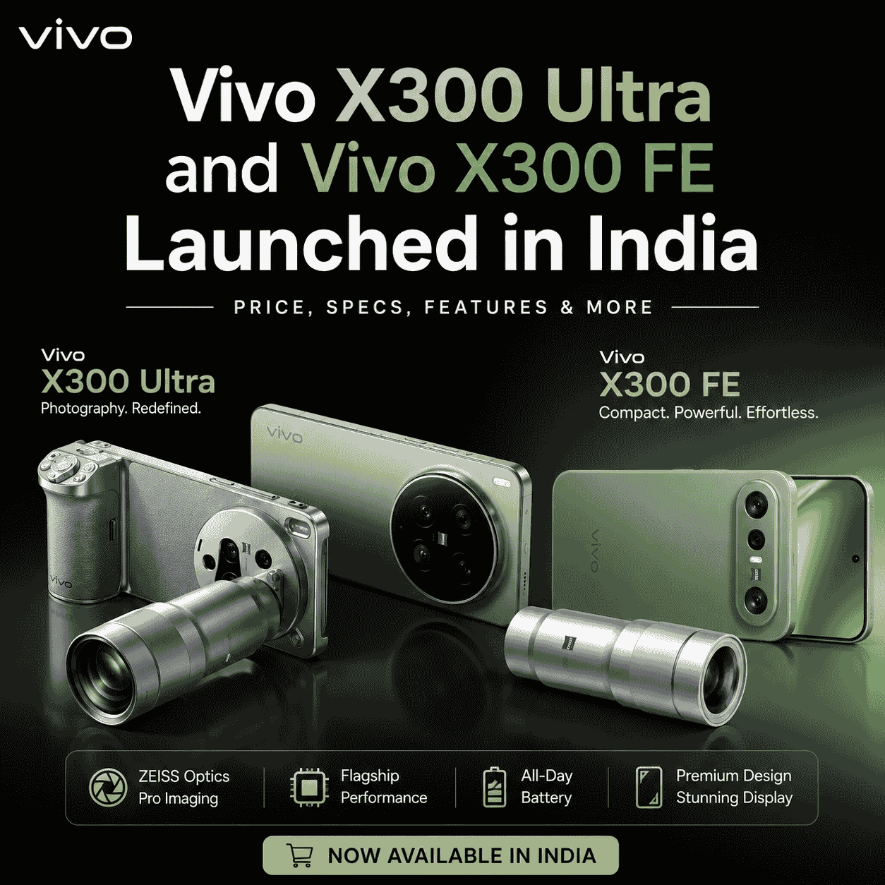 Vivo X300 Ultra and Vivo X300 FE Launched in India: Price, Specs, and Everything You Need to Know-thumnail