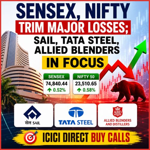 Sensex, Nifty trim major losses; SAIL, Tata Steel, Allied Blenders in focus-thumnail