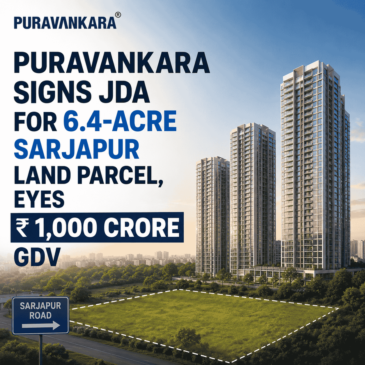 Puravankara signs JDA for 6.4-acre Sarjapur land parcel, eyes Rs 1,000 crore GDV-thumnail