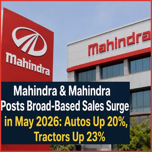 Mahindra & Mahindra posts broad-based sales surge in May 2026, with autos up 20% and tractors up 23%-thumnail