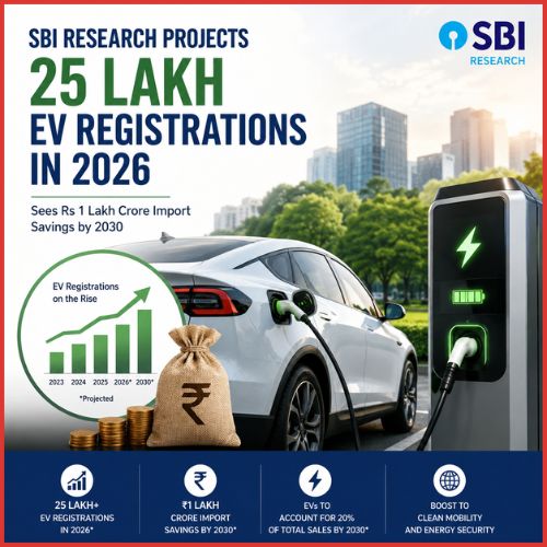 SBI Research projects 25 lakh EV registrations in 2026, sees Rs 1 lakh crore import savings by 2030-thumnail