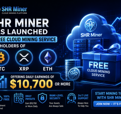 SHR Miner has launched a free cloud mining service for holders of BTC, XRP,  and ETH, offering daily earnings of $10,700 or more-thumnail