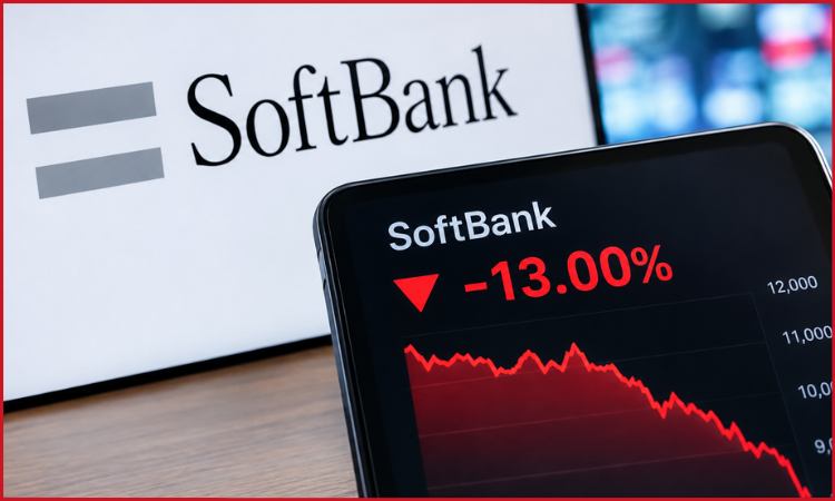 SoftBank shares fall 13%