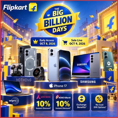 Flipkart Big Billion Days Sale 2026: iPhone 17, Nothing, Samsung Deals and Bank Offers-thumnail