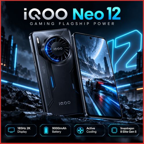 iQOO Neo 12 Gets 185Hz 2K Display, 9,000mAh Battery and Active Cooling-thumnail