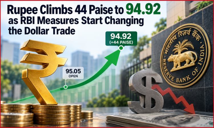 Indian Rupee Rises to 94.92