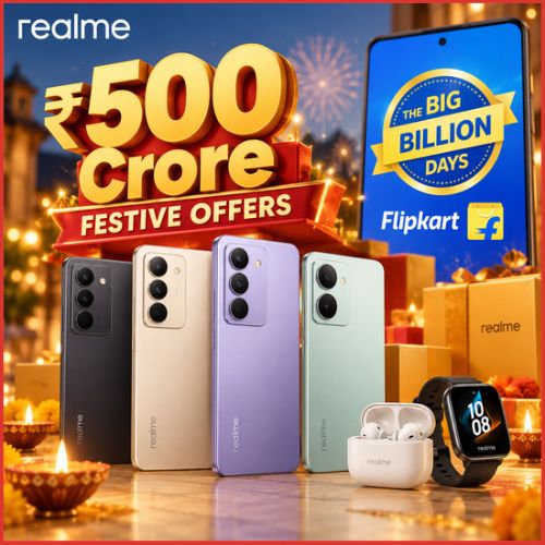 Realme Announces ₹500 Crore Festive Offer Pool Ahead of Flipkart Big Billion Days-thumnail