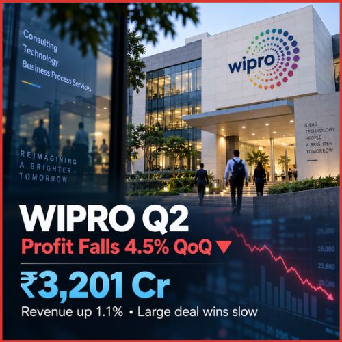 Wipro Q2 Profit Falls 4.5% QoQ to ₹3,201 Crore as Large Deal Wins Slow-thumnail